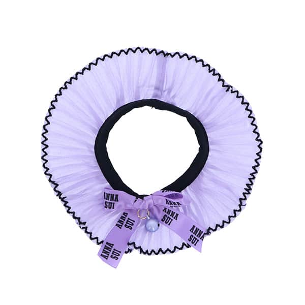 ANNA SUI 猫用リボン付シフォンプリーツシュシュ首輪 - 5