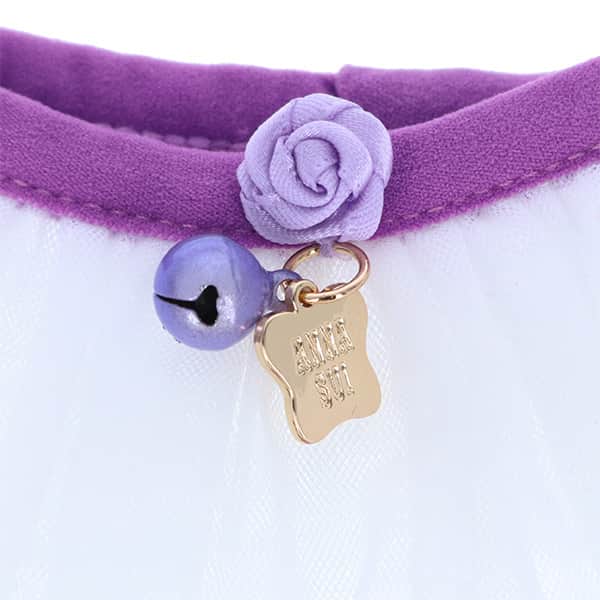 ANNA SUI 猫用バラ付チュールシュシュ首輪 - 5