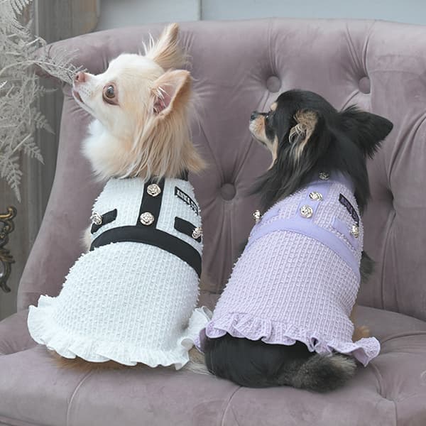 2025秋冬 ANNA SUI（アナ スイ）ツイード風ニットワンピース - 1