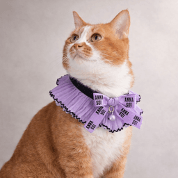ANNA SUI 猫用リボン付シフォンプリーツシュシュ首輪 - サムネイル1
