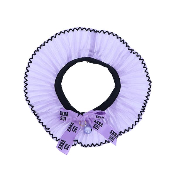 ANNA SUI 猫用リボン付シフォンプリーツシュシュ首輪 - 5
