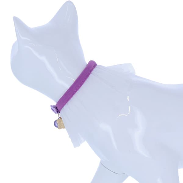 ANNA SUI 猫用バラ付チュールシュシュ首輪 - 7