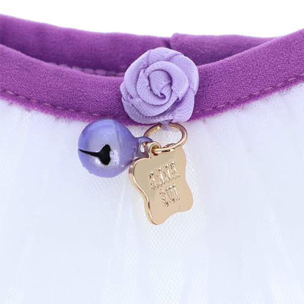 ANNA SUI 猫用バラ付チュールシュシュ首輪 - 5