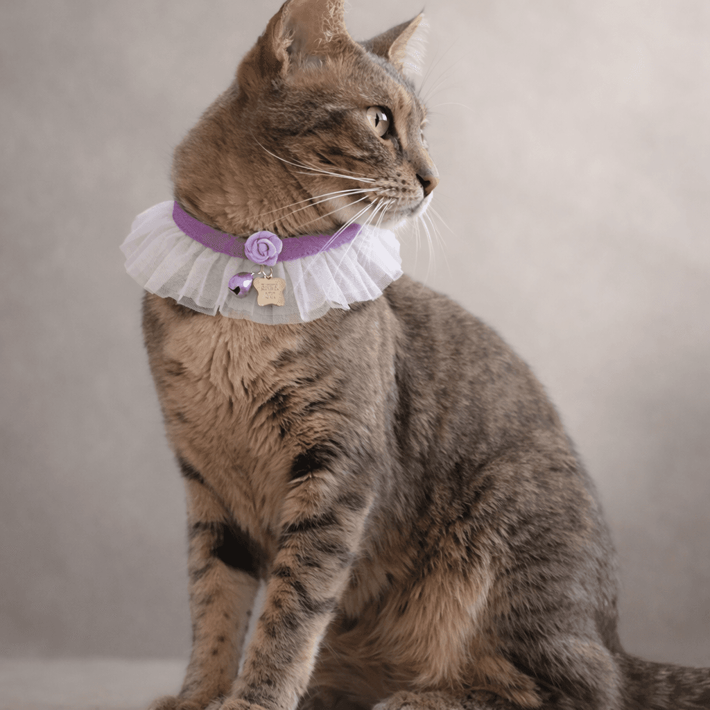 ANNA SUI 猫用バラ付チュールシュシュ首輪 - 1